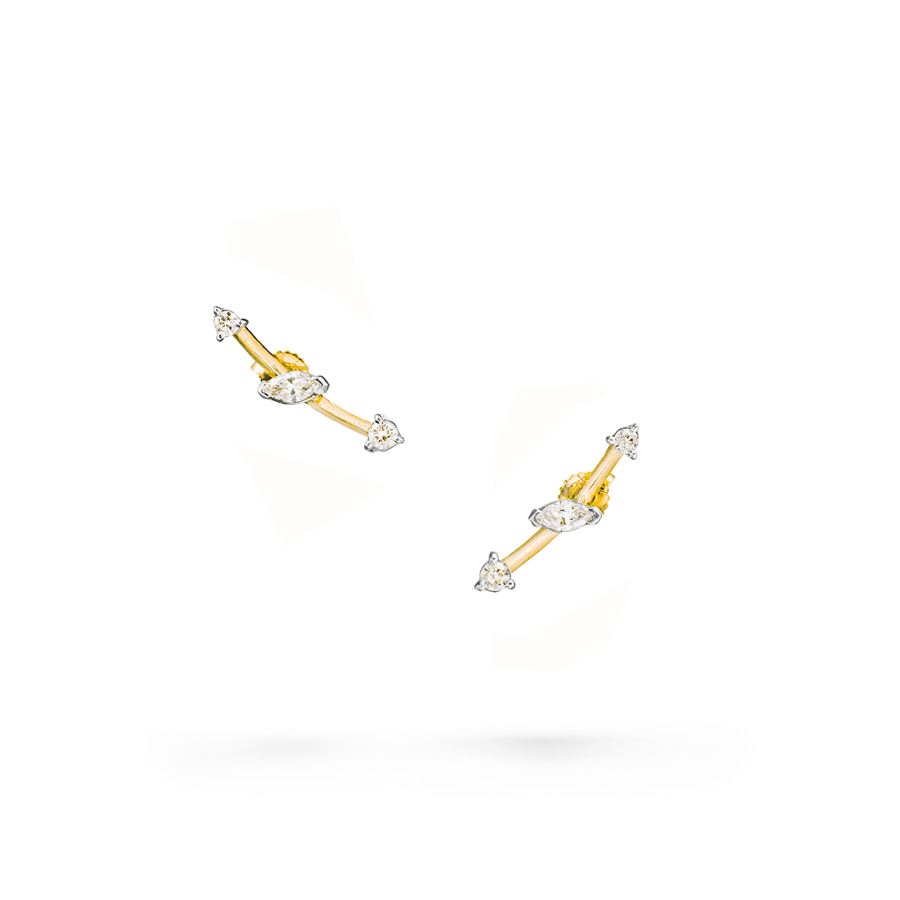 Yellow gold 'Lance' earrings BALANCE | OR LANCIA CORAU18G CT.0,28